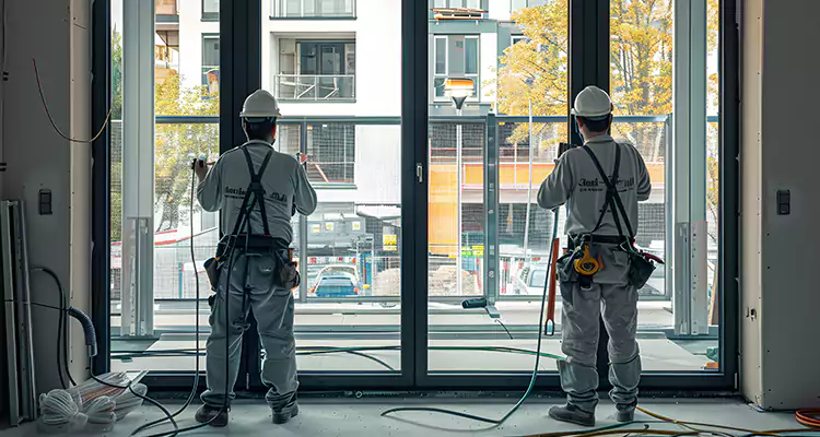 Patio Door Glass Replacement with Built-In Blinds in Lynn Haven, FL